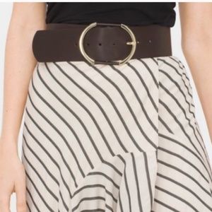 Genuine Leather Wide Belt